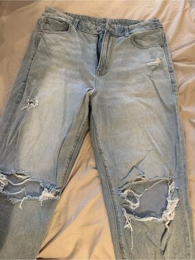 American Eagle Outfitters Light Wash Ripped Skinny Jeans